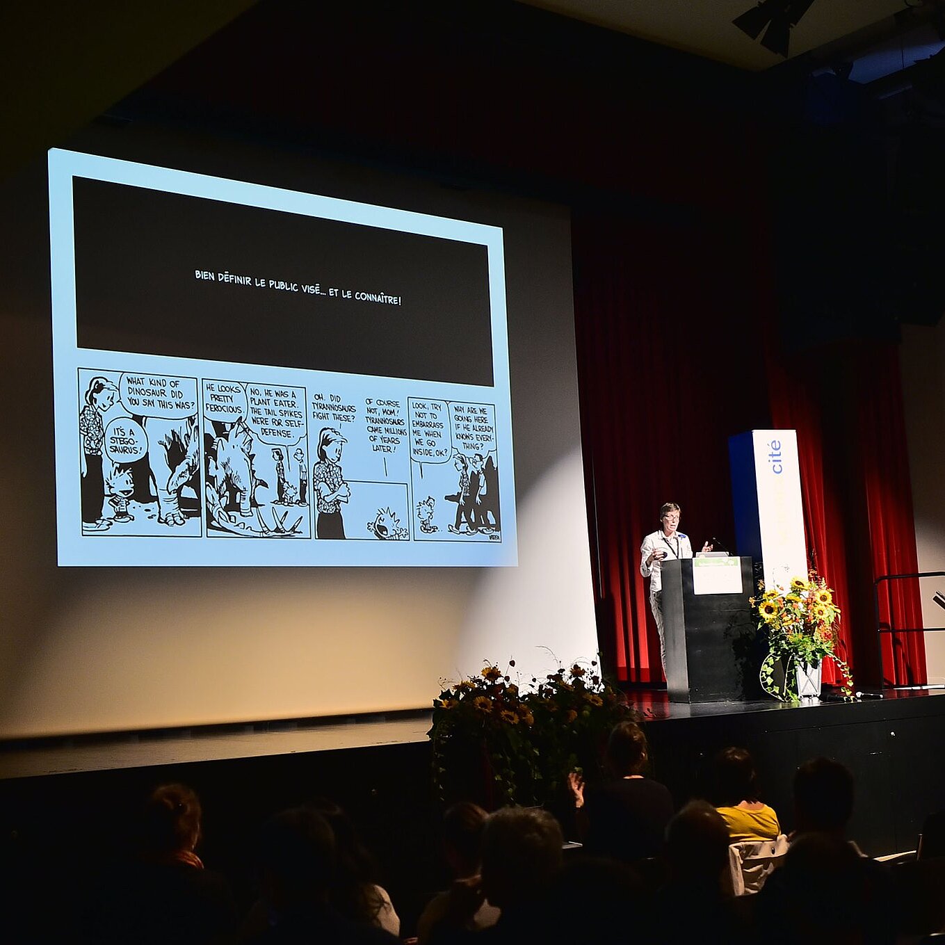 Präsentation mit einem Comic